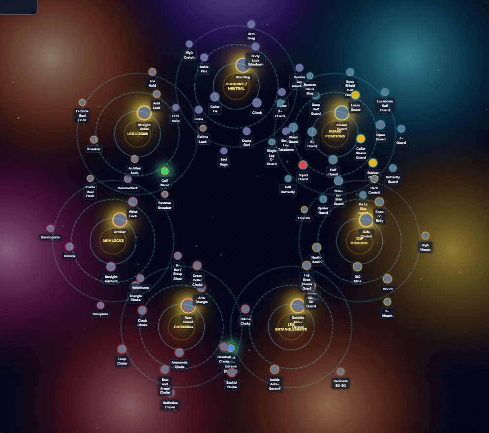 BJJ Game Map interface screenshot